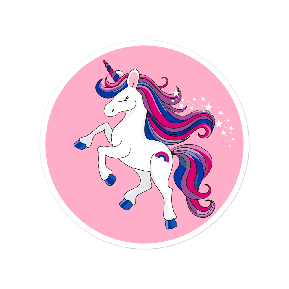 Pride Bi Flag Unicorn Colors stickers