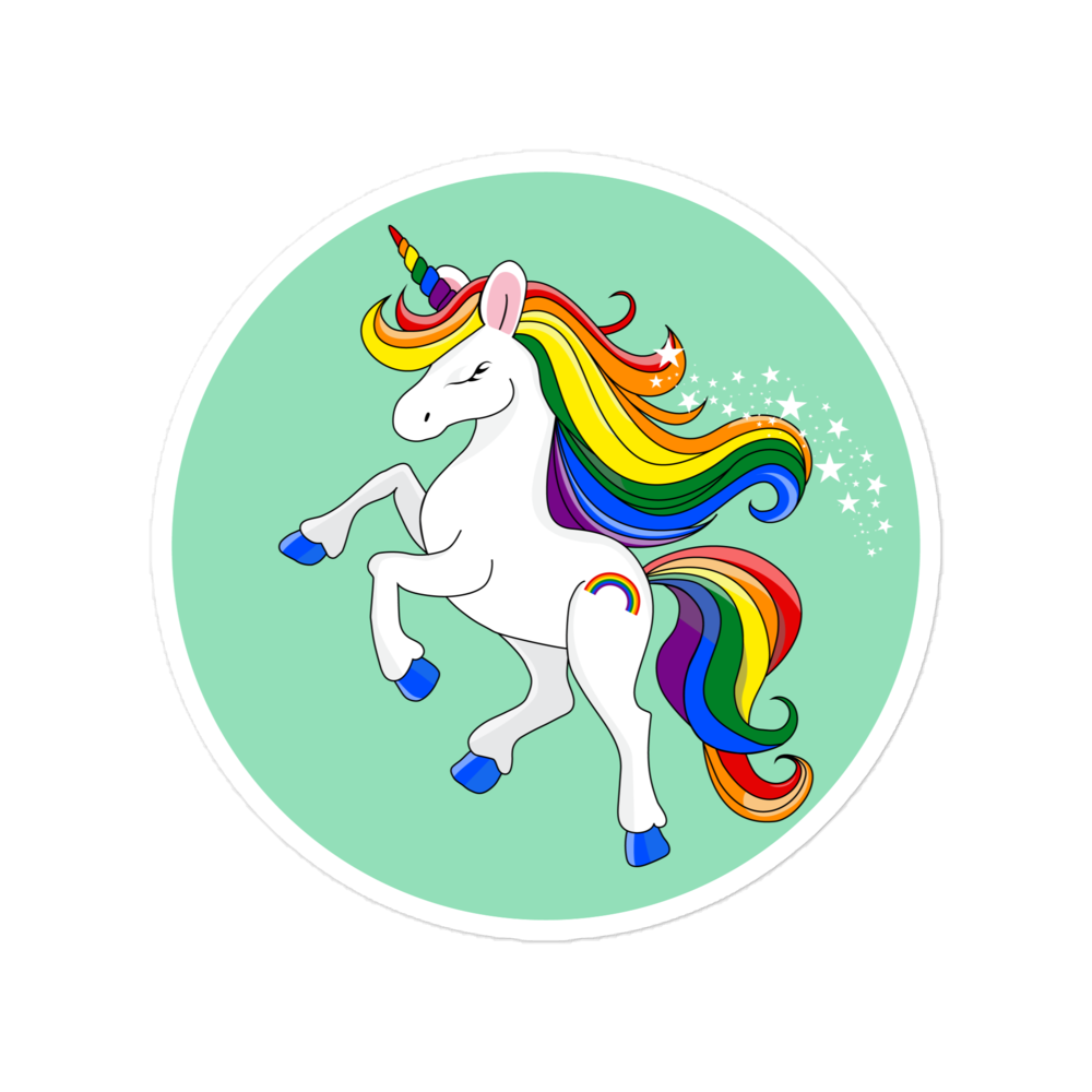 Pride LGBTQIA+ Flag Unicorn Colors stickers